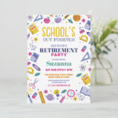 学校 私たちの永遠の退職パーティー 先生 招待状 (スタンド正面)