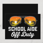 学校 給仕 仕事終わり サングラス 最終日 招待状 (正面/裏面)