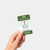 学校 職員 従業員 写真 バーコード 名前 バッジ (手持ち)