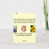 学校-韻のメッセージカードの私の最初日 カード (裏面)