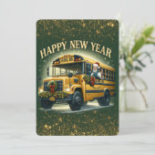 学校BUsドライバHAPPY NEW YEARカード (スタンド正面)