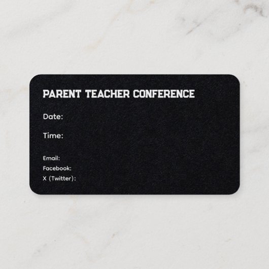 学校PTA会議 名刺 (裏面)