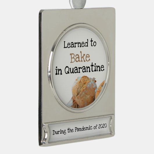 学検生中に焼くおもしろい文字パンフォト シルバープレートバナーオーナメント (右)