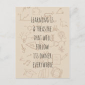 学歴文字 ポストカード (正面)