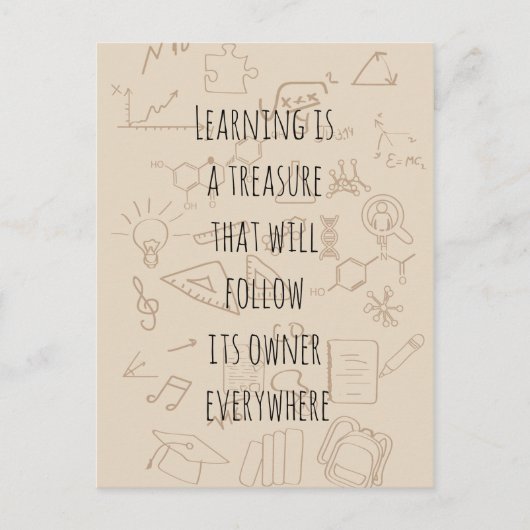 学歴文字 ポストカード (正面)