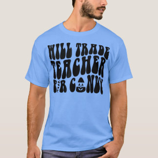 学生おもしろいハローウィンパーティが先生Fを交換 Tシャツ
