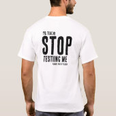 学生おもしろい先生がストップ私の学校をテスト Tシャツ (裏面)