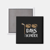 学生おもしろい100th Day Of Schoolホッケー マグネット (正面/裏面)