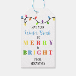 学生からの先生のためのクリスマスプレゼントラベル ギフトタグ