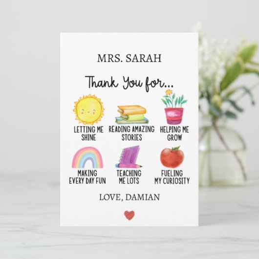 学生からの先生感謝の贈り物 シーズンカード (スタンド正面)