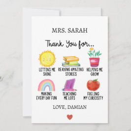 学生からの先生感謝の贈り物 シーズンカード