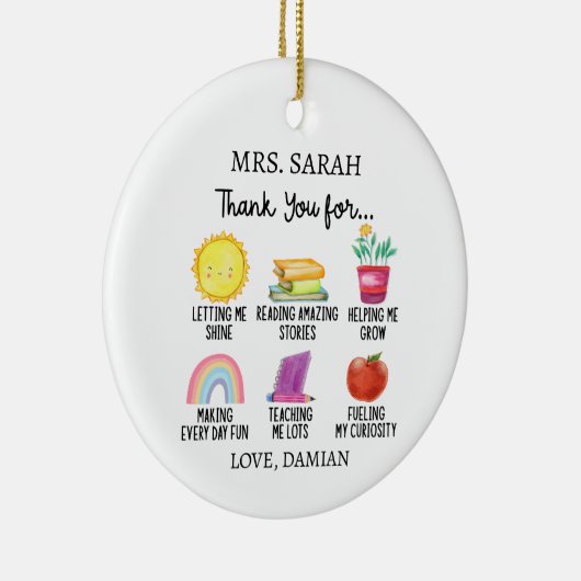 学生からの先生感謝の贈り物 セラミックオーナメント (右)