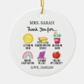 学生からの先生感謝の贈り物 セラミックオーナメント (正面)