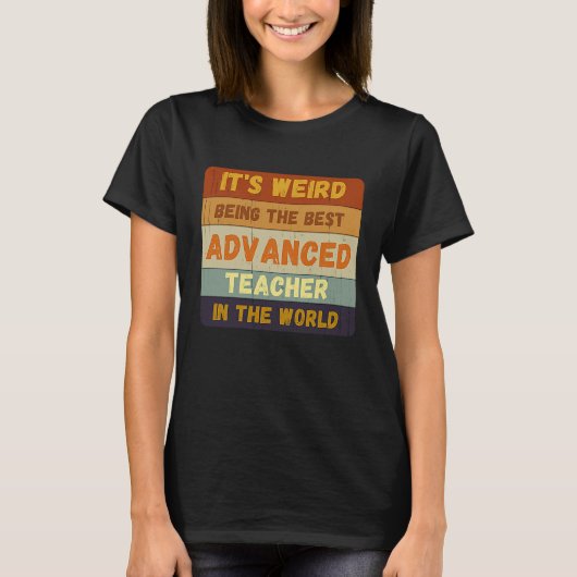 学生から高度な最高の先生ワールドヴィンタグへ Tシャツ (正面)