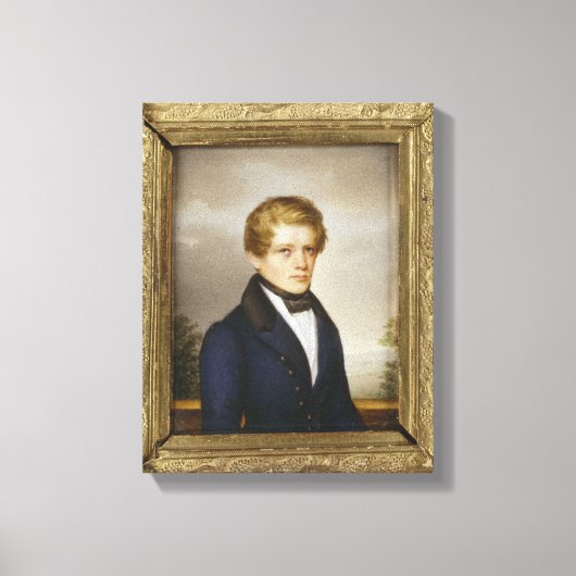 学生としてのオットー・フォン・ビスマルク， 1833 キャンバスプリント (正面)