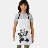 学生としてのパンダ エプロン (インサイチュ)