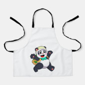 学生としてのパンダ エプロン (正面)