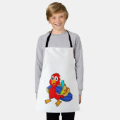 学生としてBackpackを適用したオウム エプロン (着用した状態)