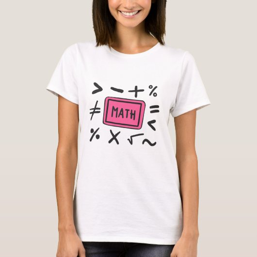 学生と保護者の数学記号 Tシャツ (正面)