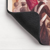 学生と彼のパンを共有している労働者 マウスパッド (コーナー)