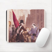 学生と彼のパンを共有している労働者 マウスパッド (マウス)