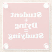 学生と死ぬ者は勉強に匹敵する ガラスコースター (裏面)