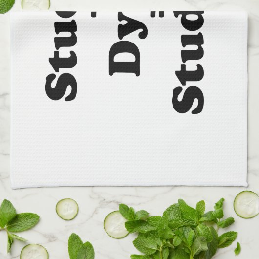 学生と死ぬ者は勉強に匹敵する キッチンタオル (折り畳み)