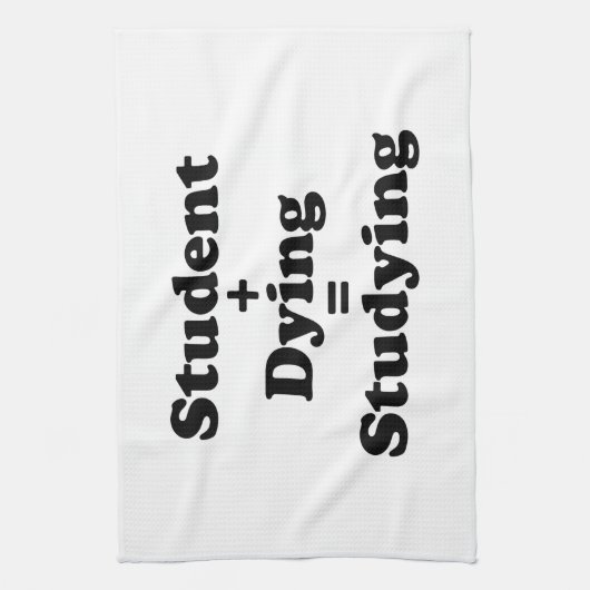 学生と死ぬ者は勉強に匹敵する キッチンタオル (縦)