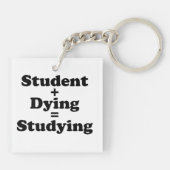 学生と死ぬ者は勉強に匹敵する キーホルダー (裏面)