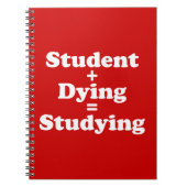 学生と死ぬ者は勉強に匹敵する ノートブック (正面)