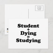 学生と死ぬ者は勉強に匹敵する ポストカード (正面/裏面)