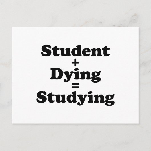 学生と死ぬ者は勉強に匹敵する ポストカード (正面)
