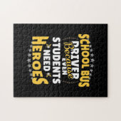 学生にヒーローが必要なスクールバスドライバー ジグソーパズル (横)