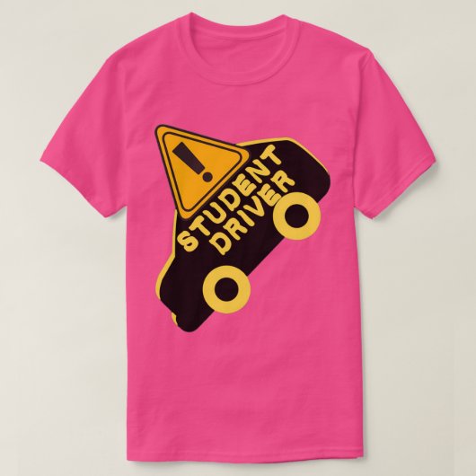 学生のおもしろい運転手 Tシャツ (デザイン正面)
