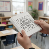 学生のためのハッピーバレンタインデーぬりえ ポストカード