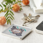 学生のためのバルクのイランのクリスマスプレゼント灰色 キーホルダー (側面)