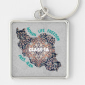 学生のためのバルクのイランのクリスマスプレゼント灰色 キーホルダー (正面)