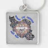 学生のためのバルクのペルシャのクリスマスプレゼント青 キーホルダー (正面)