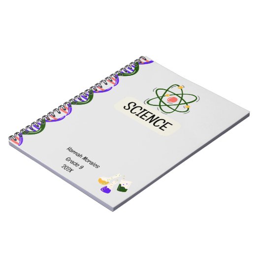 学生のためのパーソナライズされたカスタムノートブック ノートブック (左側)