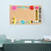 学生のための学校の写真の背景 横断幕 (トレードショー)