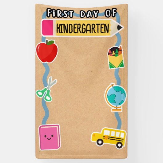 学生のための学校の写真の背景 横断幕 (縦)