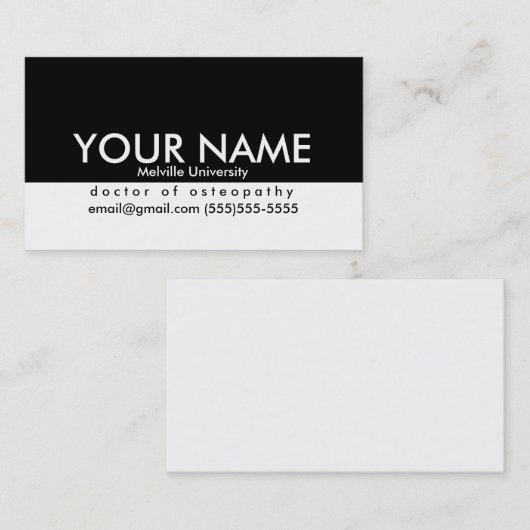 学生のための専門の名刺 コーリングカード (正面/裏面)