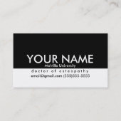 学生のための専門の名刺 コーリングカード (正面)