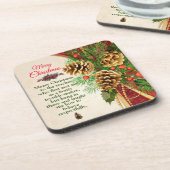 学生のクリスマスからの先生メッセージ コースター (左側)