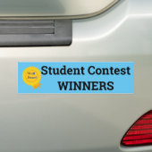 学生のコンテストの勝者の印 バンパーステッカー (車上)