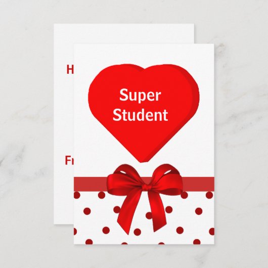 学生のバレンタインデー 招待状 (正面/裏面)