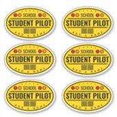 学生のパイロットカスタムカットビニールのシール シール (正面)