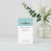 学生のミニマルなアヤメの青く白いモダン 名刺 (スタンド正面)