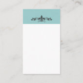 学生のミニマルなアヤメの青く白いモダン 名刺 (裏面)