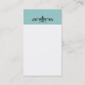 学生のミニマルなアヤメの青く白いモダン 名刺 (裏面)